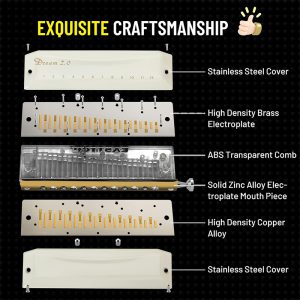 ساز دهنی کروماتیک ایستاپ مدل دریم 2.0 سفید