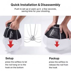 ulanzi-as-l30-30cm-mini-bowen-softbox (5) سافت باکس و رفلکتور نور اولانزی Ulanzi AS-L30