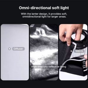ulanzi-as-l30-30cm-mini-bowen-softbox (7) سافت باکس و رفلکتور نور اولانزی Ulanzi AS-L30