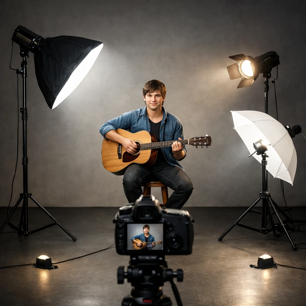 نورپردازی ضبط آموزش موسیقی