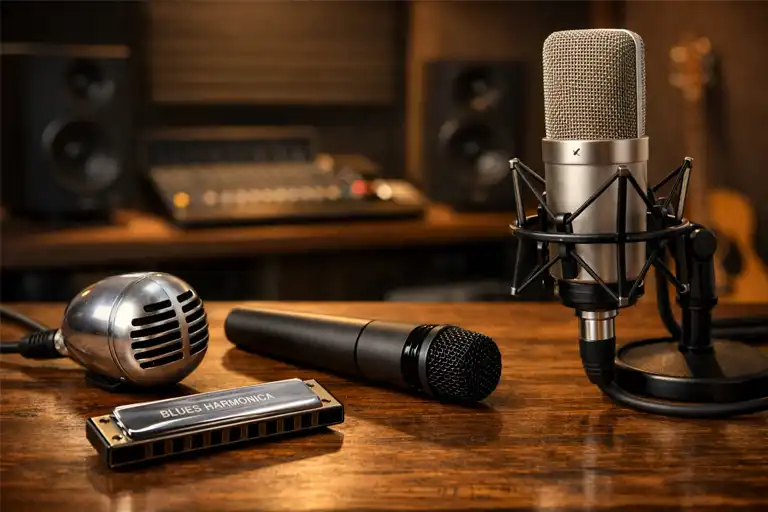 بهترین میکروفن برای سازدهنی بلوز | انتخاب درست برای صدای گرم و حرفه‌ای
