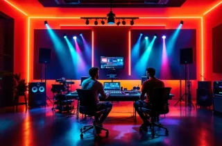 نورپردازی ضبط آموزش موسیقی